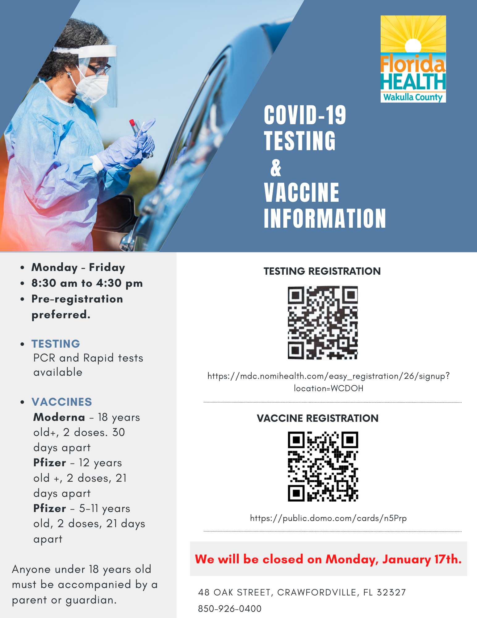 COVID-19 Testing and Vaccines Information